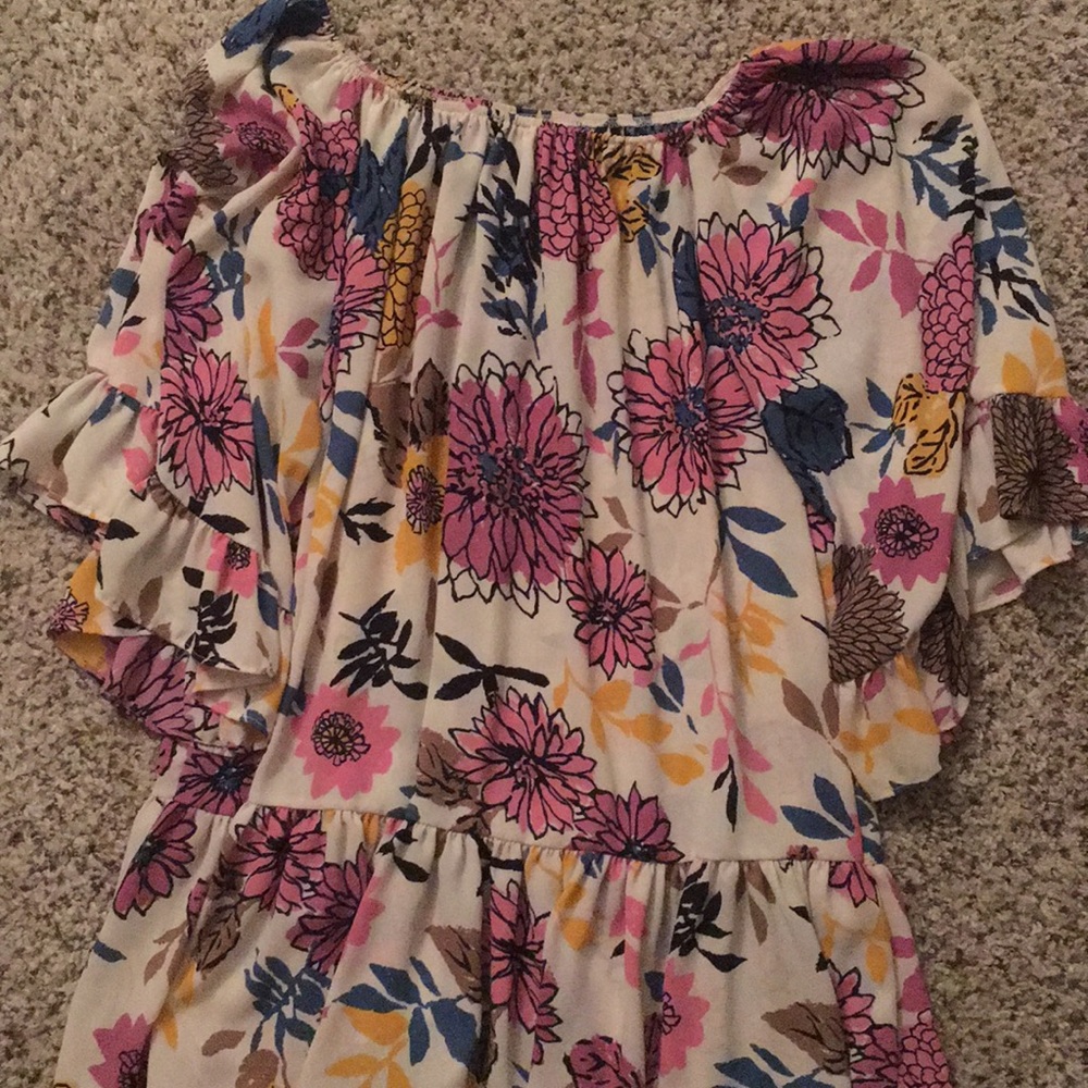 Floral off the shoulder top
